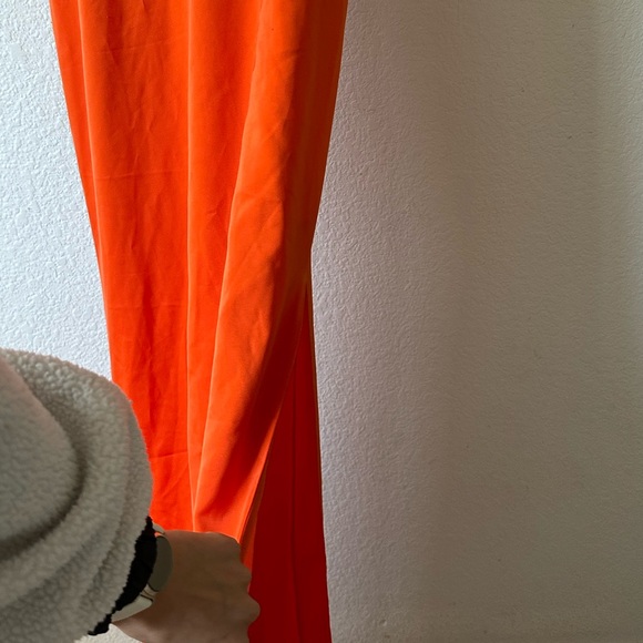 NBD Revolve Mona Silky Gown in Orange Size Small - Picture 7 of 10